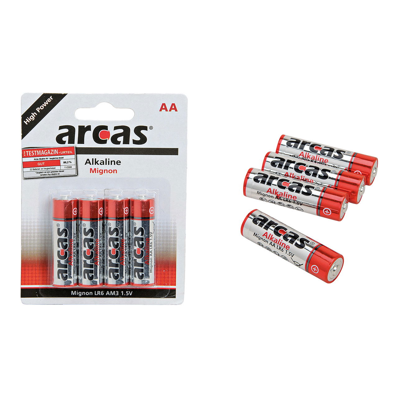 Batteria, Mignon, AA, 4 pezzi, alcalina, LR6, 1,5V