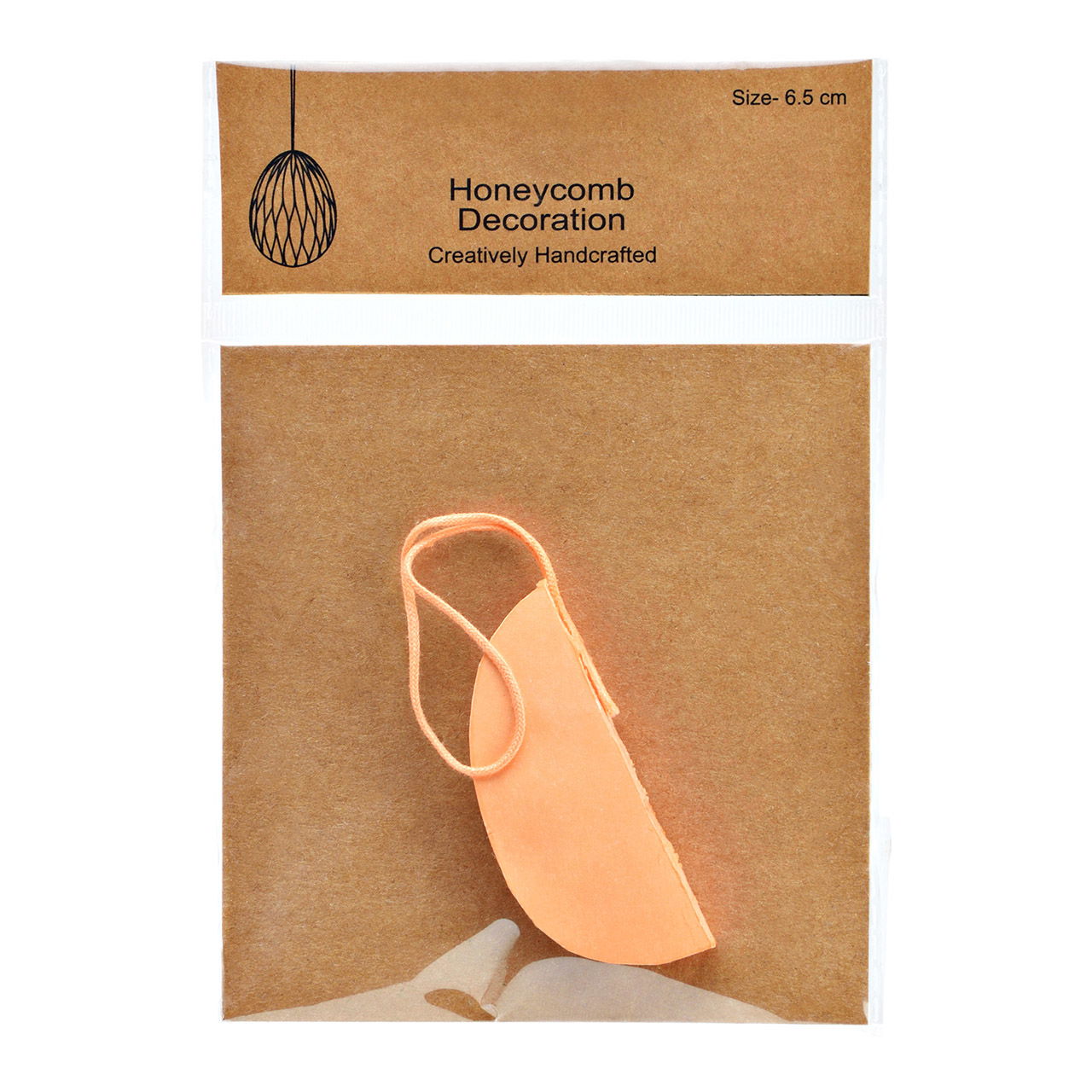 Suspension Honeycomb œuf de Pâques en papier/carton peach (L/H/P) 6x6x6cm