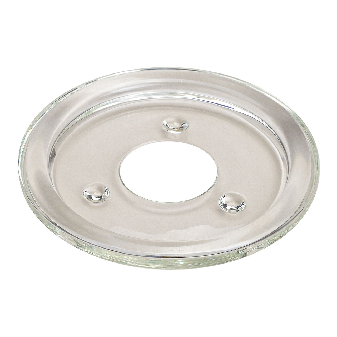 Dessous-de-plat, bougeoir en verre Transparent Ø13cm