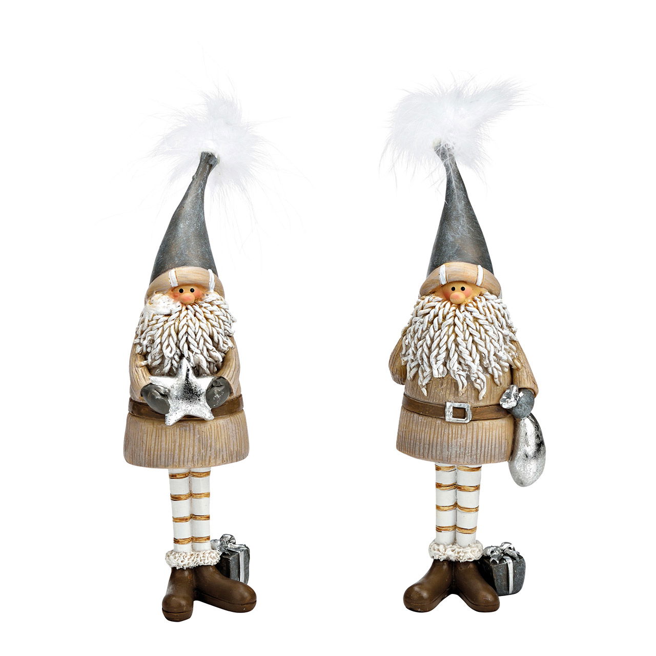 Nikolaus aus Poly grau 2-fach, (B/H/T) 5x17x4cm Nikolaus aus Poly grau 2-fach, (B/H/T) 5x17x4cm