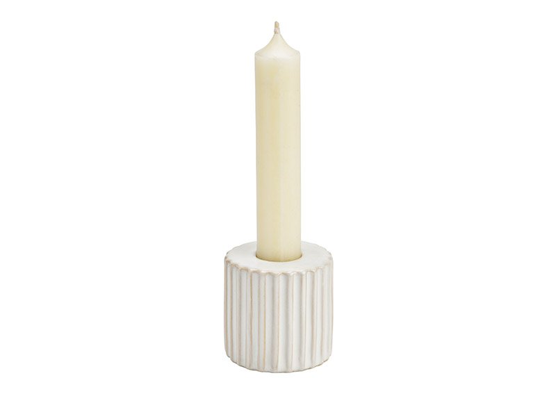 Kerzenhalter aus Porzellan weiß (B/H/T) 5x5x5cm