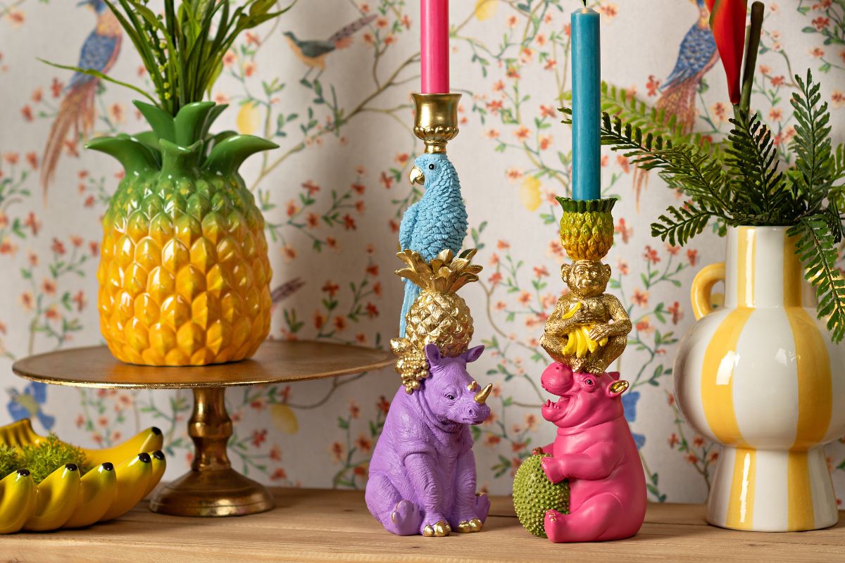 Dekoration, Vase, Kandela, Kippfigur, Ananasfigur