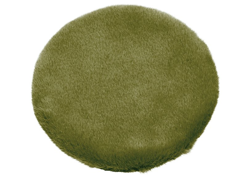 Coprisedile in pelliccia di coniglio in finto poliestere verde Matcha Ø34cm