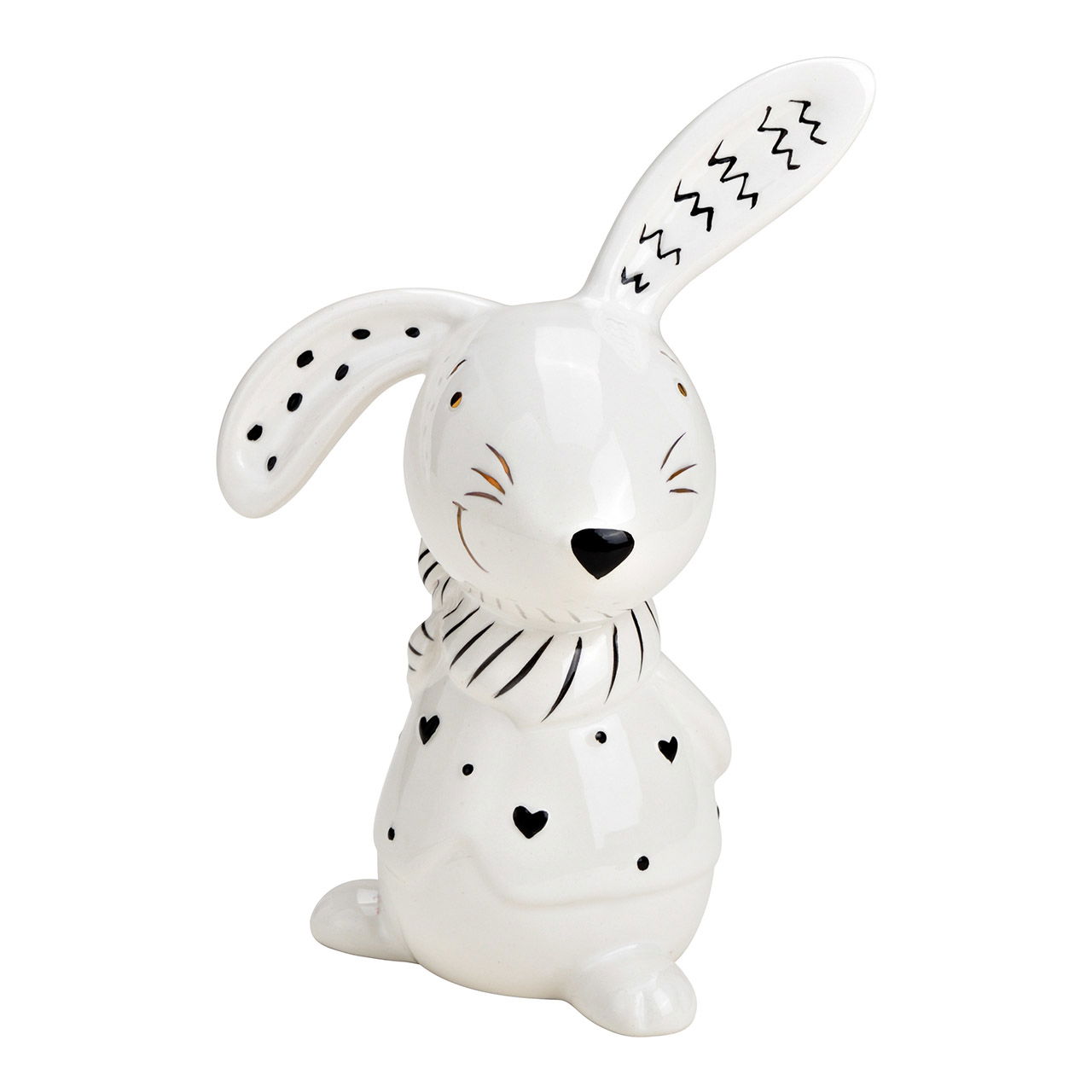 Bunny ceramic white (W/H/D) 10x16x7cm