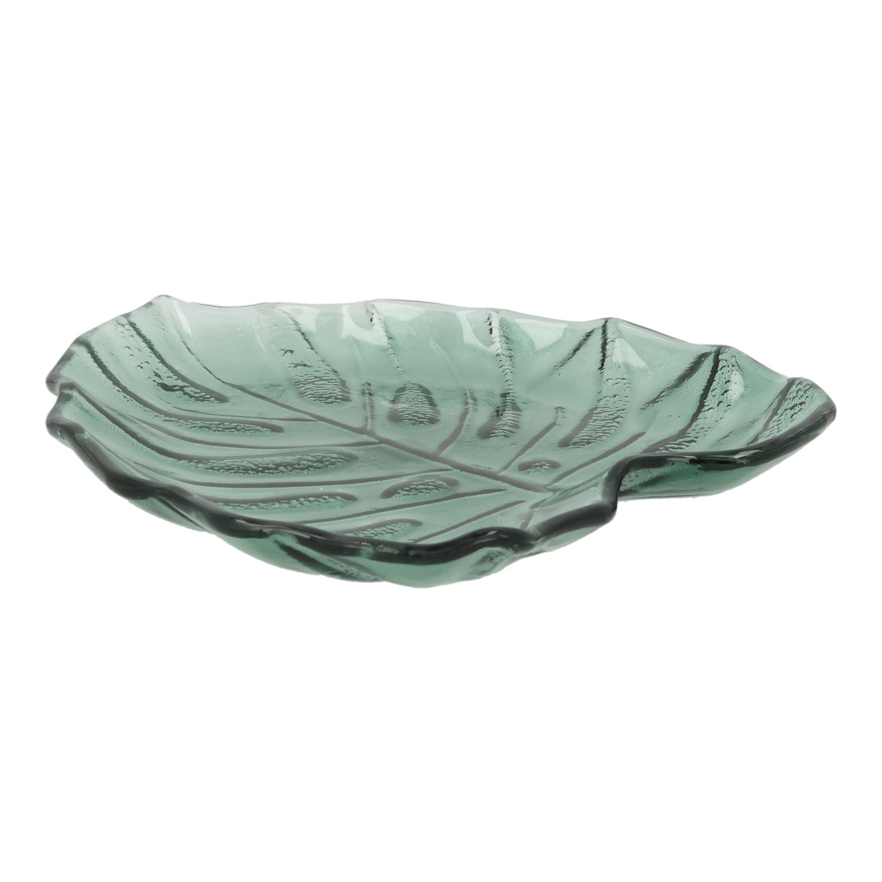 Schale, Blattform, grünes Glas, Dekoschale, Wasserflachenvorm