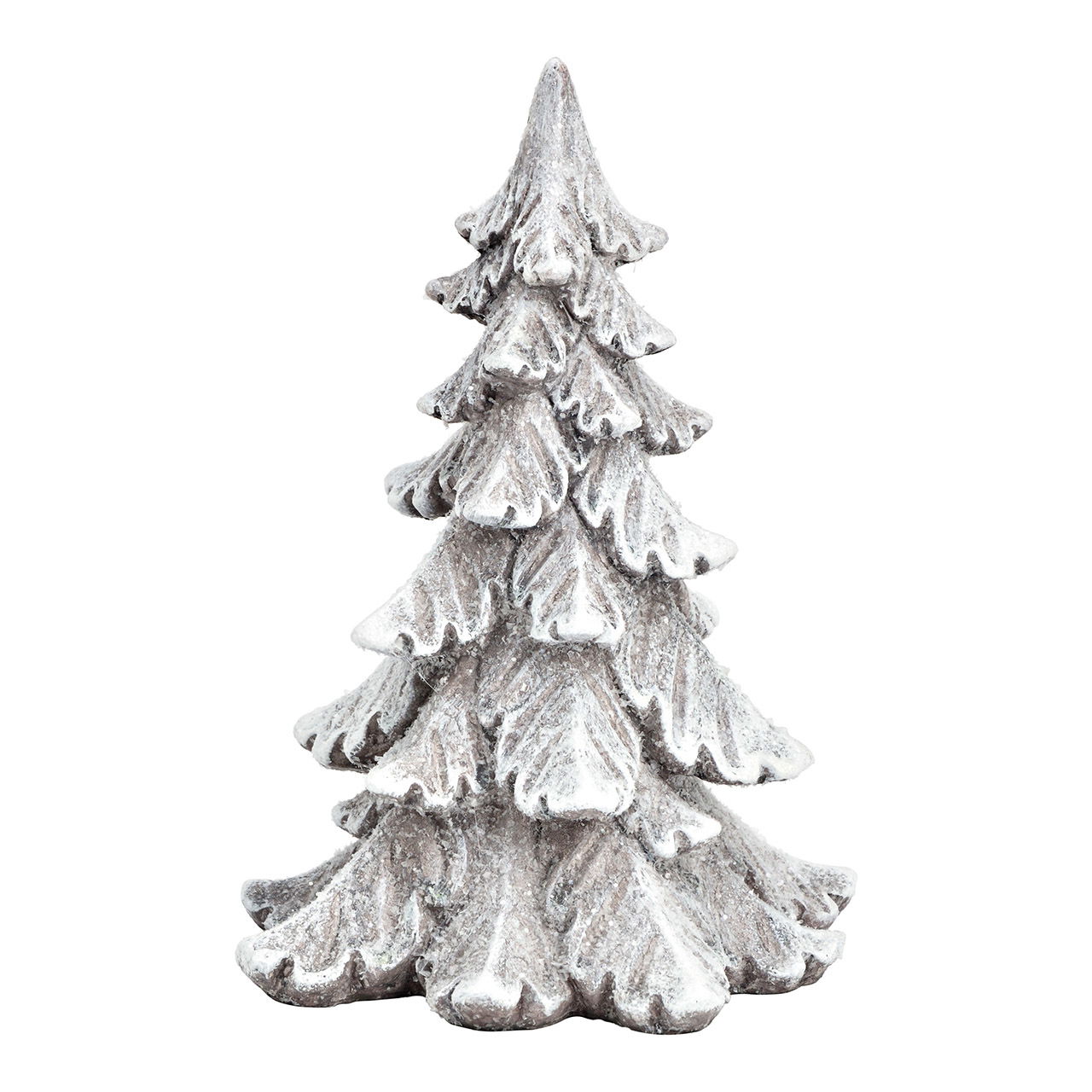 Albero di Natale con glitter in Poly bianco (L/H/D) 14x20x13cm