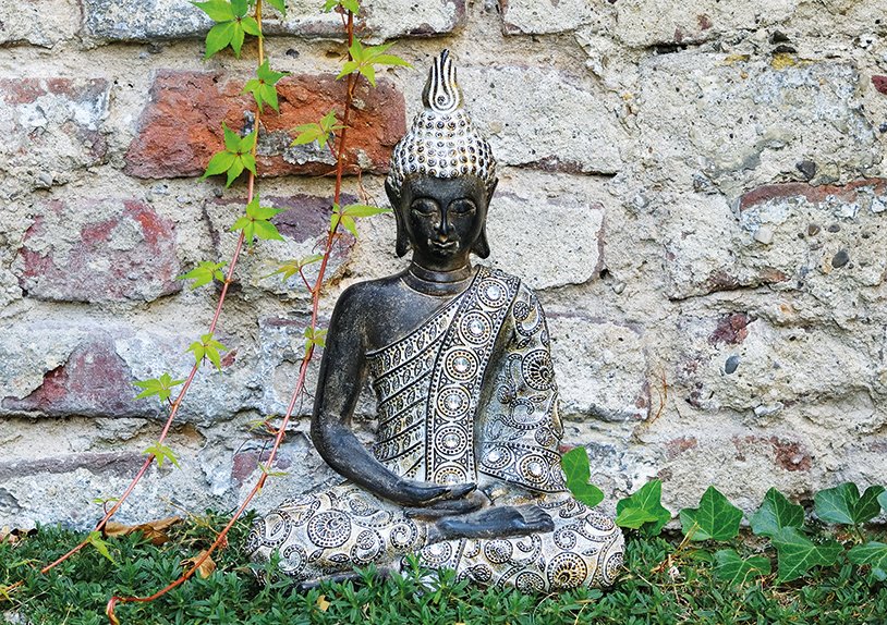 Buddha in polietilene, L23 x P13 x H33 cm