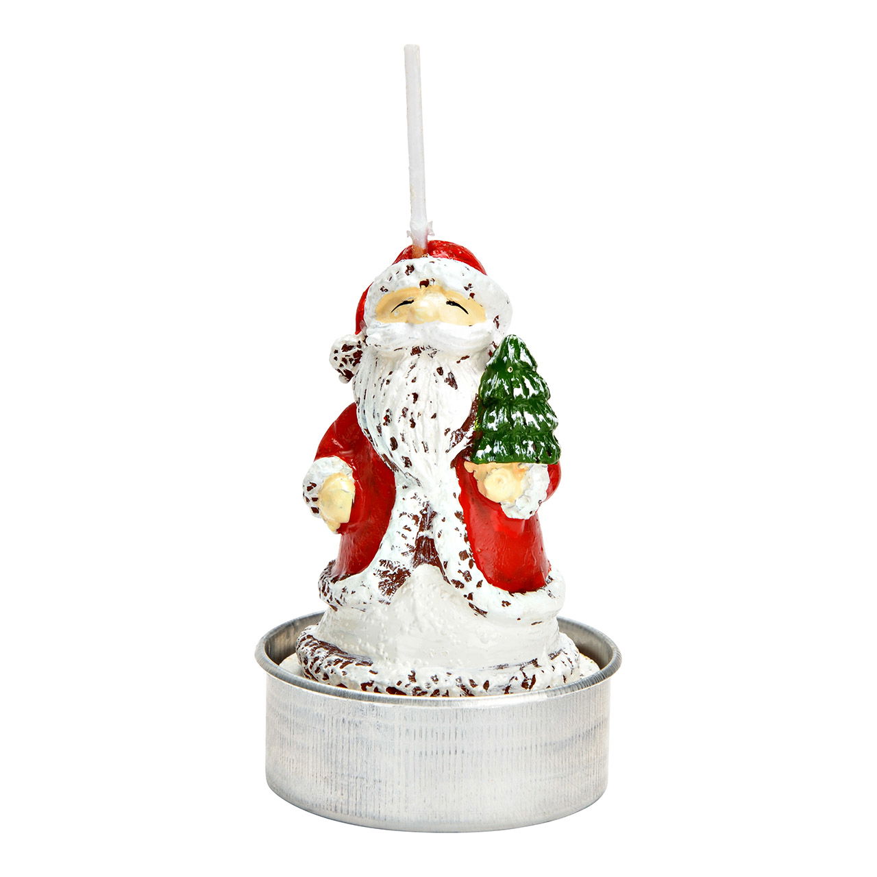 Teelicht mit Nikolaus aus Wachs, 6er-Set, Rot/Weiß (B/H/T) 4x6x4cm/14x7x9cm Teelicht mit Nikolaus aus Wachs, 6er-Set, Rot/Weiß (B/H/T) 4x6x4cm/14x7x9cm