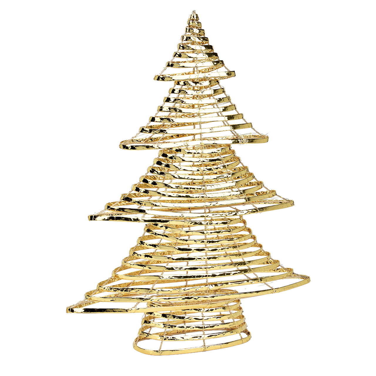 Leucht Tannenbaum 40er LED mit Timer 6/18H, warm weiß, IP20 indoor, exkl. 3xAA aus Kunststoff gold (B/H) 48x60cm