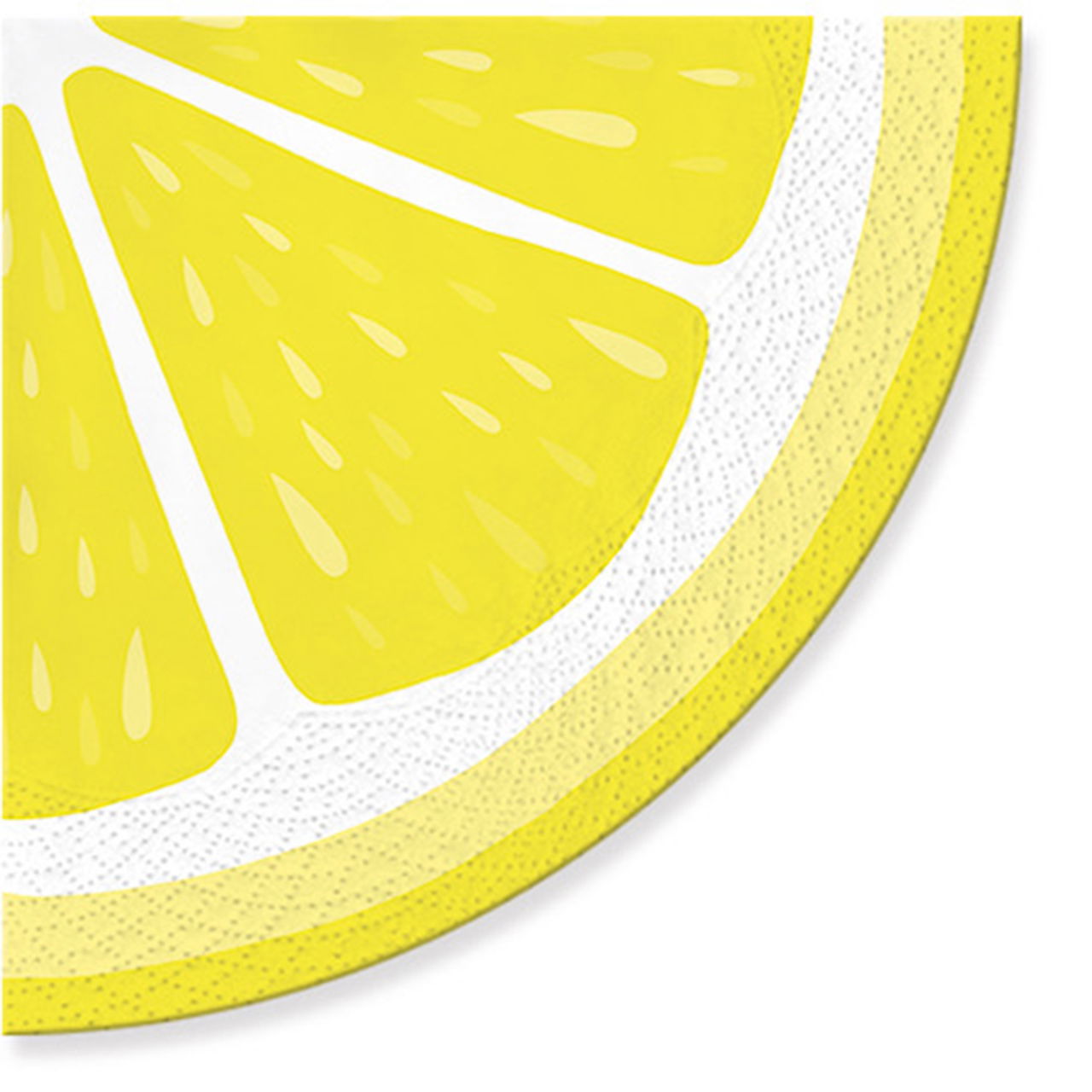 Serviette de table citron 3 plis, paquet de 20 en papier/carton, jaune (l/h) 33x33cm Serviette de table citron 3 plis, paquet de 20 en papier/carton, jaune (l/h) 33x33cm