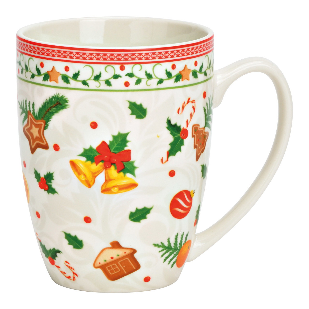 Becher Weihnachts Dekor aus Porzellan Bunt (B/H/T) 12x10x8cm 300ml | 10033177