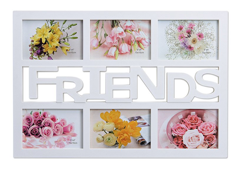 Marco de fotos Friends para 6 fotos, plástico, ancho 48 x alto 33 cm