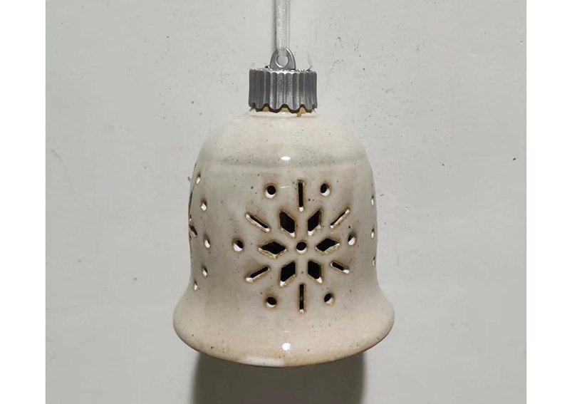 Campana appendiabiti in ceramica bianca (L/H/D) 8x8x8cm