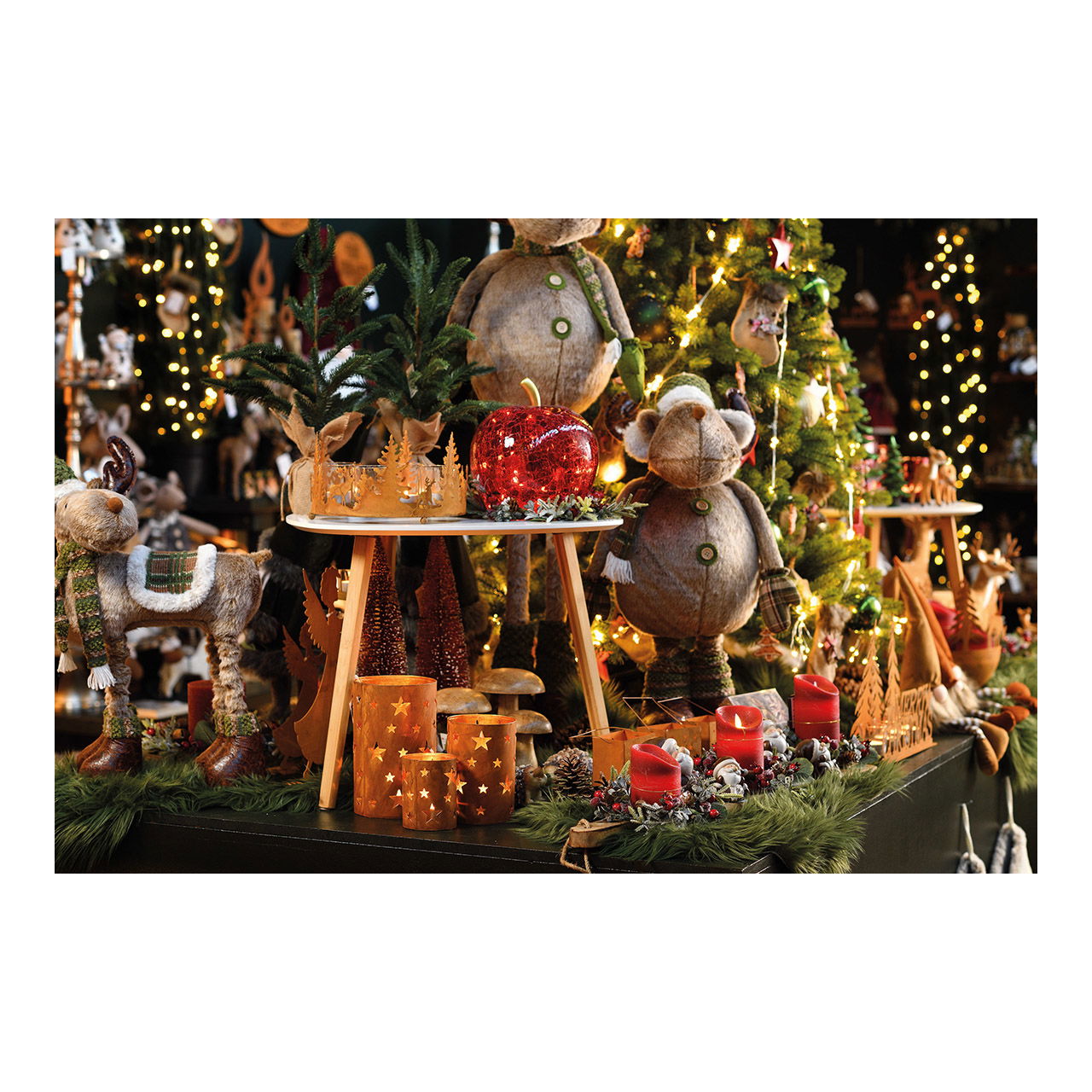 Fungo in legno di mango Marrone (L/H/D) 11x15x11cm Weihnachten, Weihnachtsdekorationen, Festival, Weihnachtsbaum