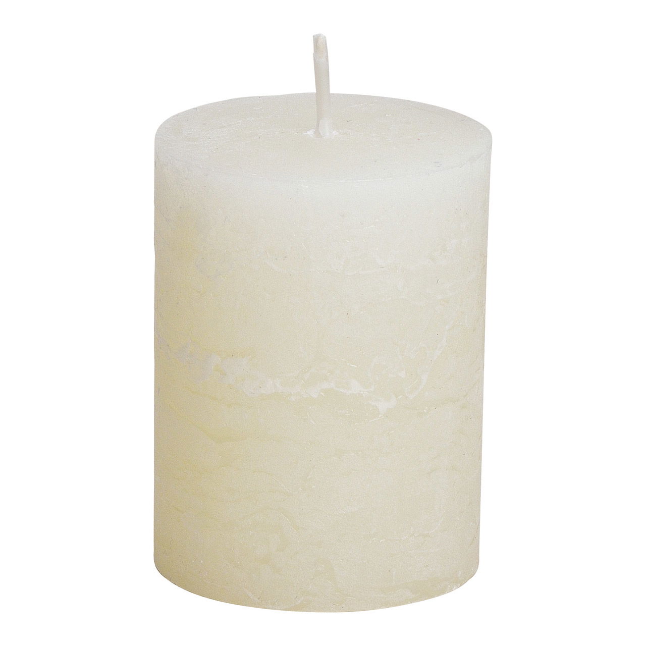 Candle 6,8x9x6,8cm wax champagne