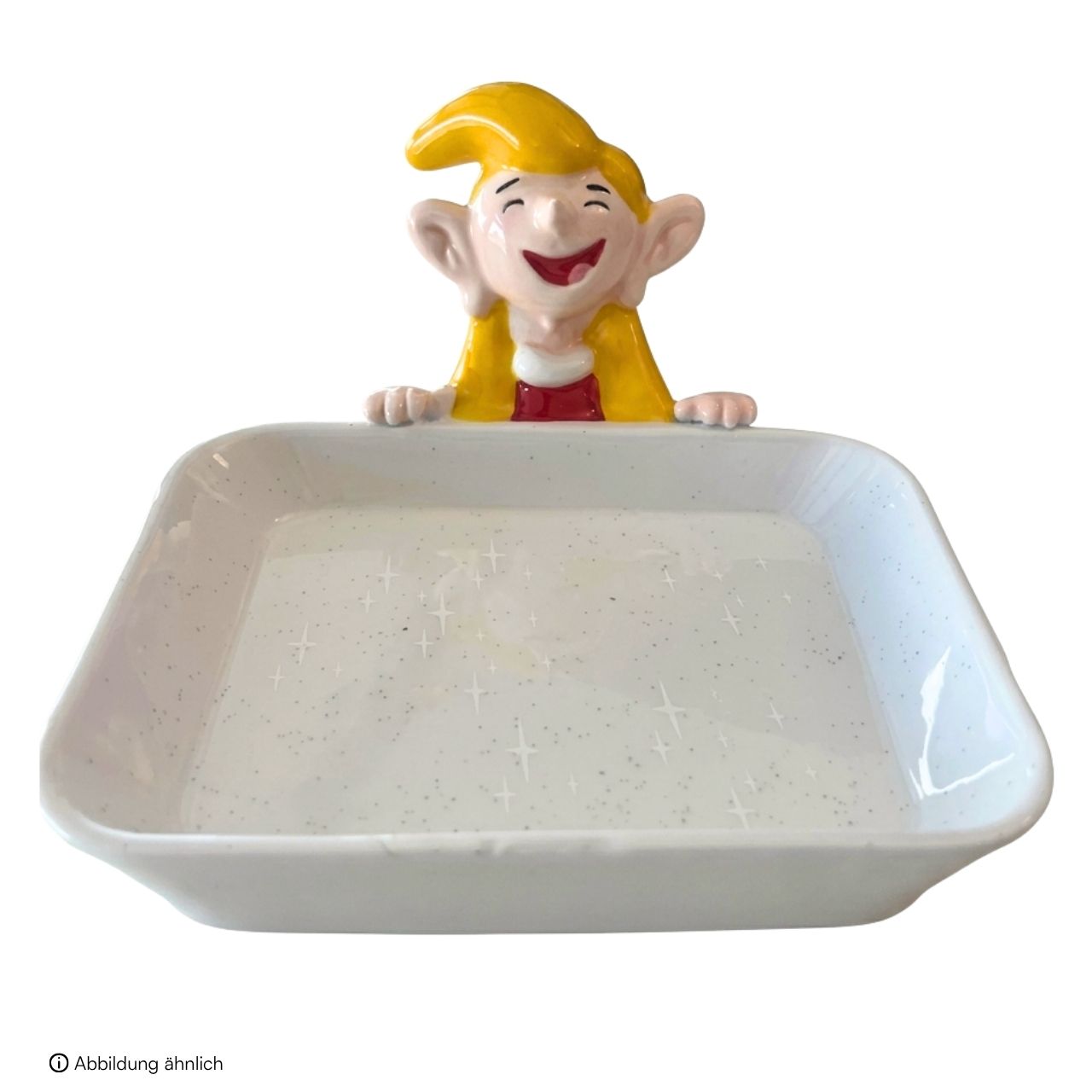 Weihnachtsmann & Co. KG Schale mit Trixi aus Keramik, Beige/Rot (B/H/T) 17x10x14cm erkennungsfigur, handteller, keramik-schale, tierfigur, gelb