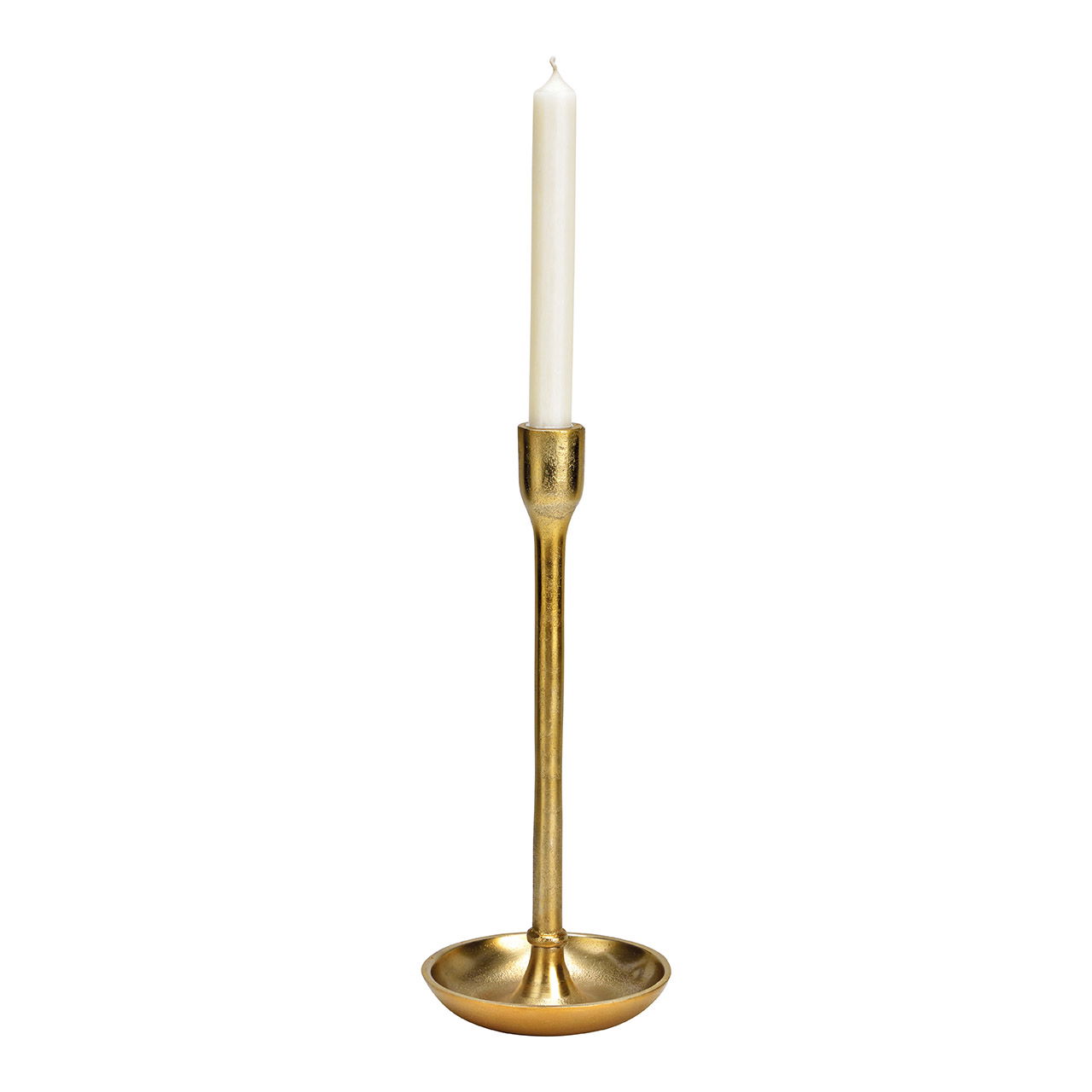 Metal candle holder gold (W/H/D) 13x31x13cm