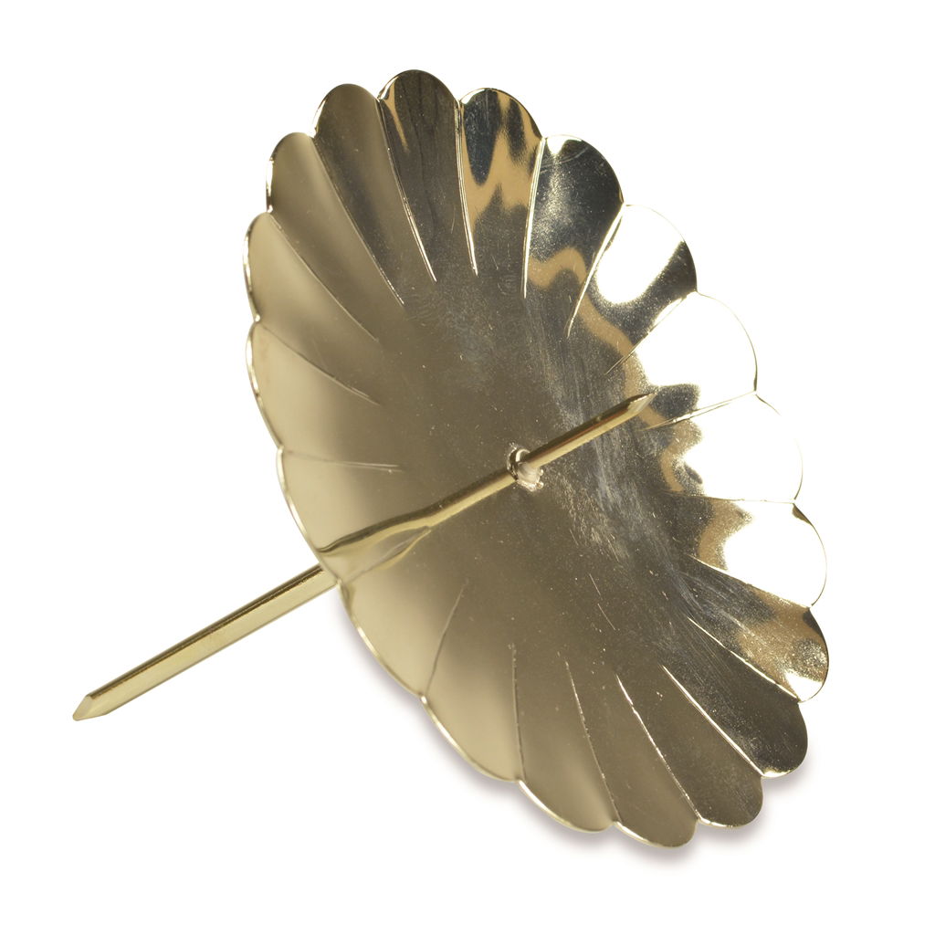 Adventskerzenstecker. Metall. 90 mm. 4 St./ Btl. gold. @ Zubehor