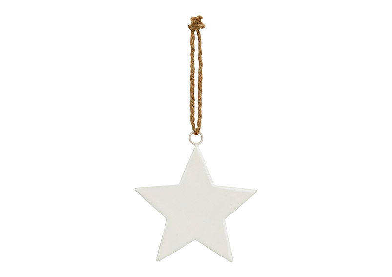 Hanger star made of metal white (W/H) 10x10cm