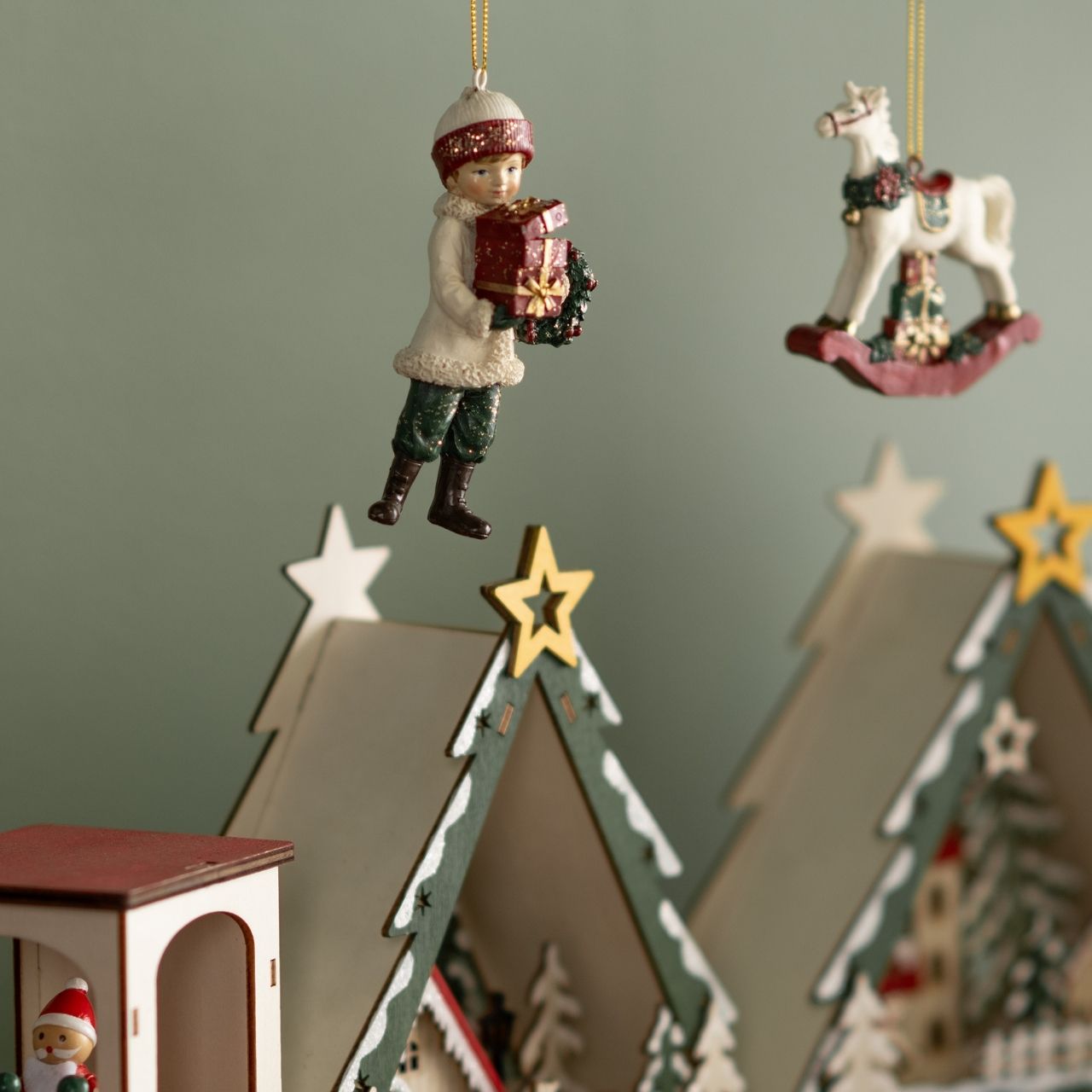 Colgante niña decoración navideña de polietileno, 2 pliegues, colorido (A/A/A) 4x10x3cm Person, Spielzeug