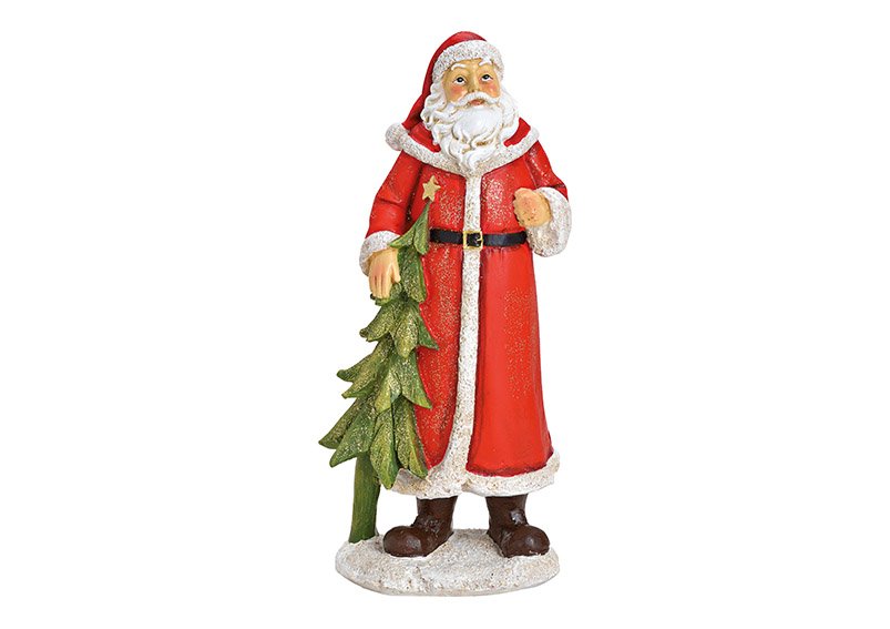 Weihnachtsmann aus Poly Rot (B/H/T) 11x25x8cm