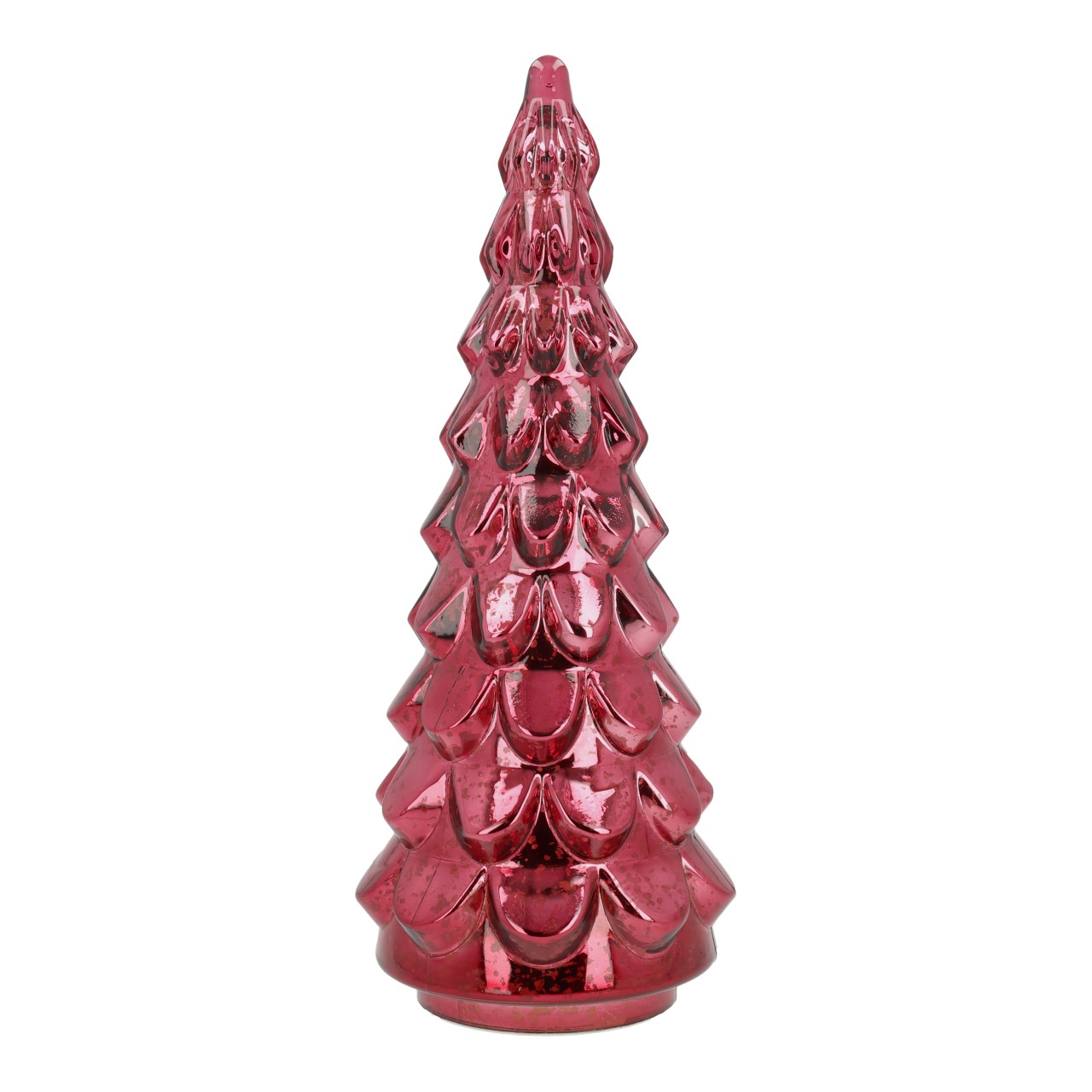 Tannenbaum LED aus Glas Pink/Rosa (B/H/T) 21x53x21cm exkl. 3xAA Kunststoffkegel, Christbaum, Weihnachtsbaum, Glanzoptik, pink