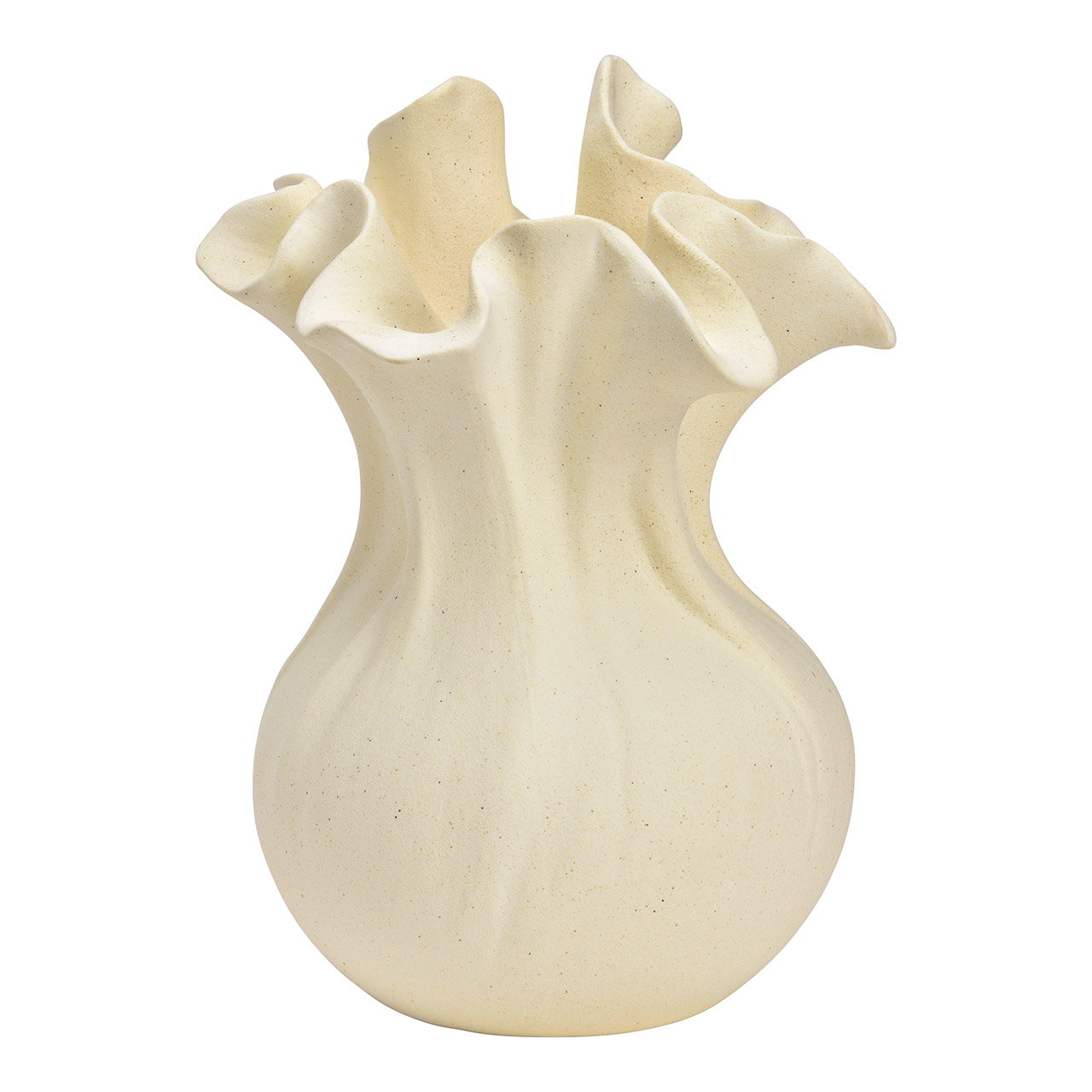 Vase en céramique, blanc (L/H/P) 14x22x14cm Krug, Töpferei, Vase, Kanne