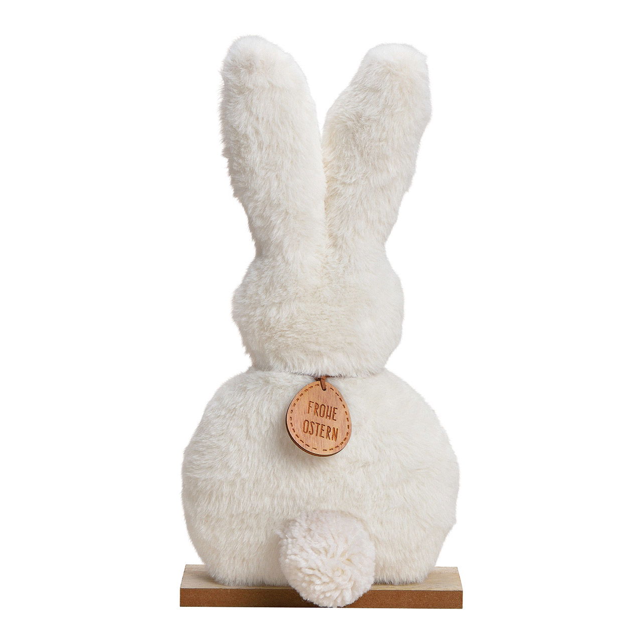 Supporto per coniglio in peluche su base di legno bianco (L/H/D) 20x36x5cm Supporto per coniglio in peluche su base di legno bianco (L/H/D) 20x36x5cm