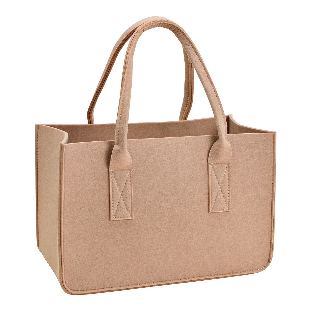 Tasche aus Filz Beige (B/H/T) 38x25x19cm