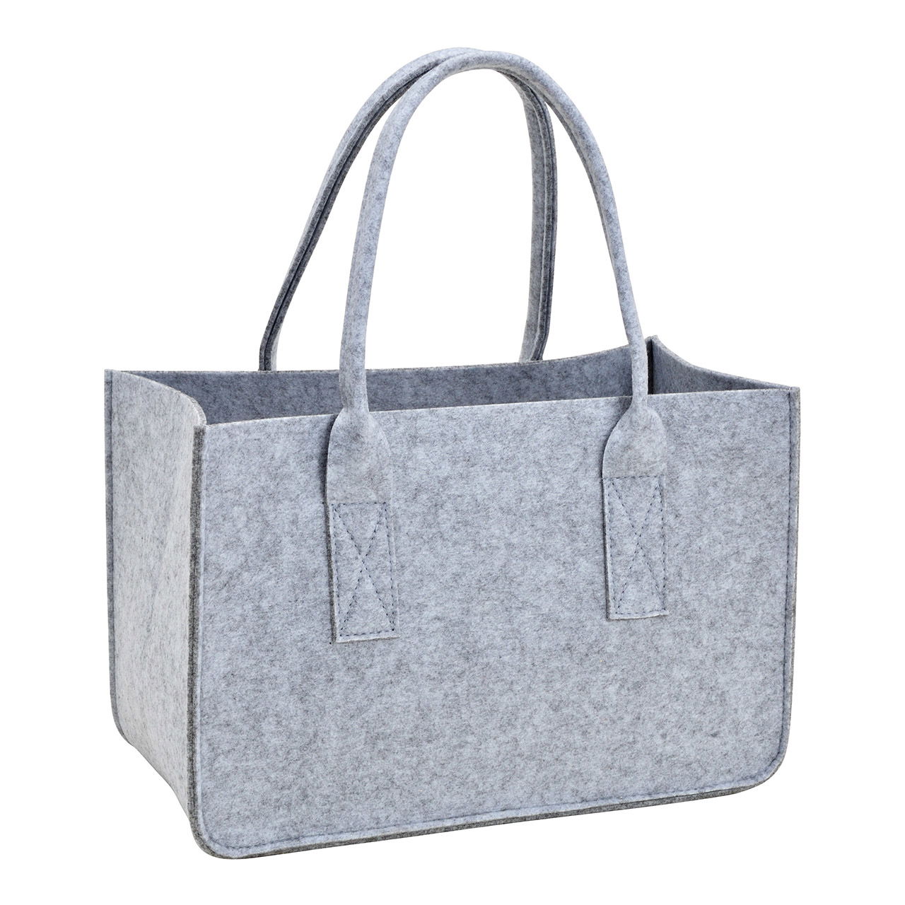 Felt bag light grey (W/H/D) 38x25x19cm