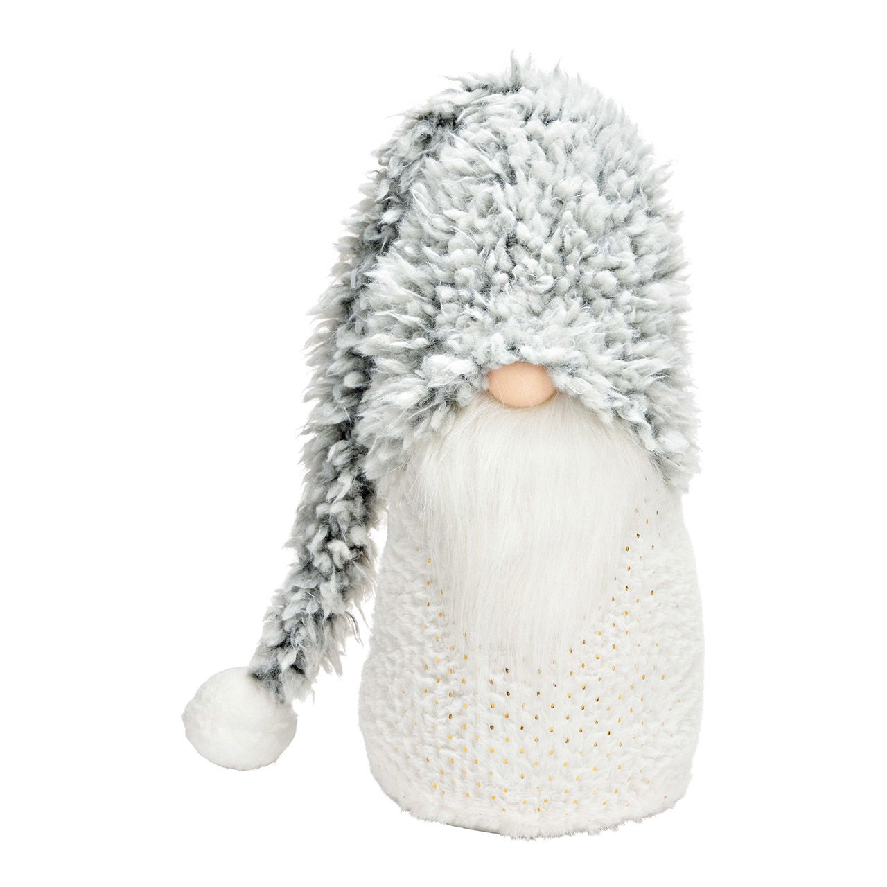 Gnomo de tela blanco, gris (A/A/A) 20x35x15cm Gnomo de tela blanco, gris (A/A/A) 20x35x15cm