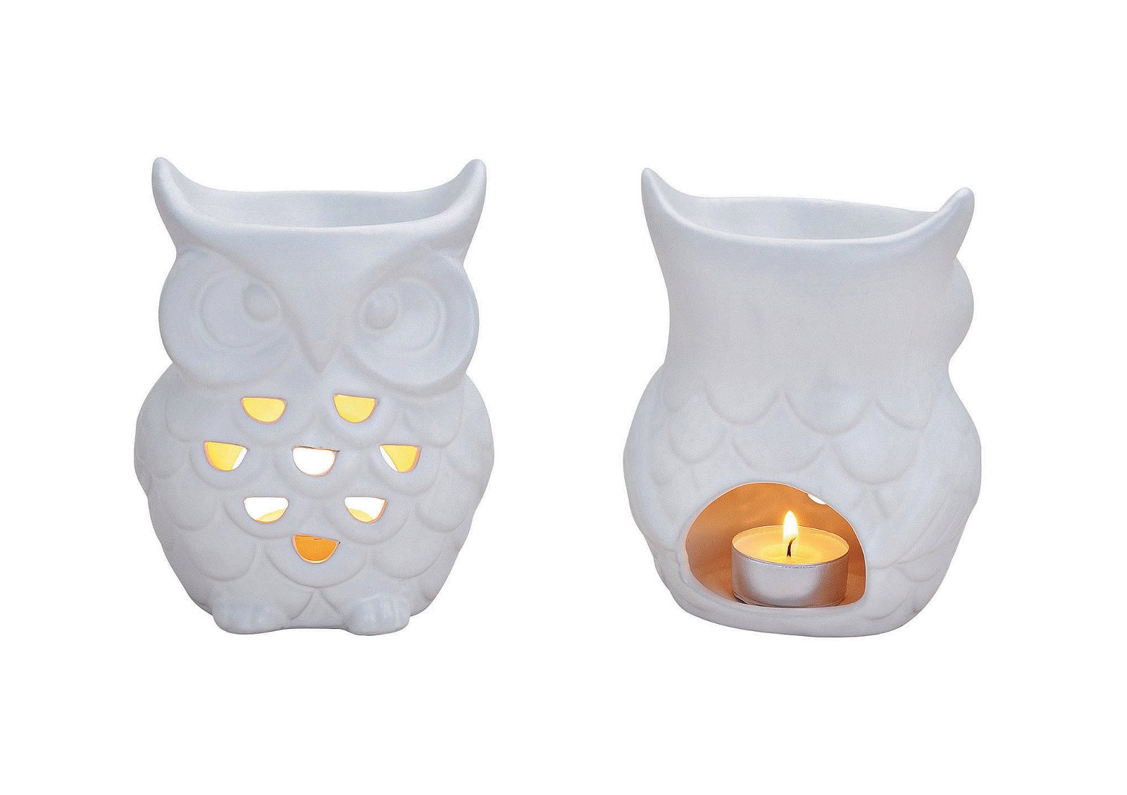 Fragrance burner owl porcelain 11x9x15cm