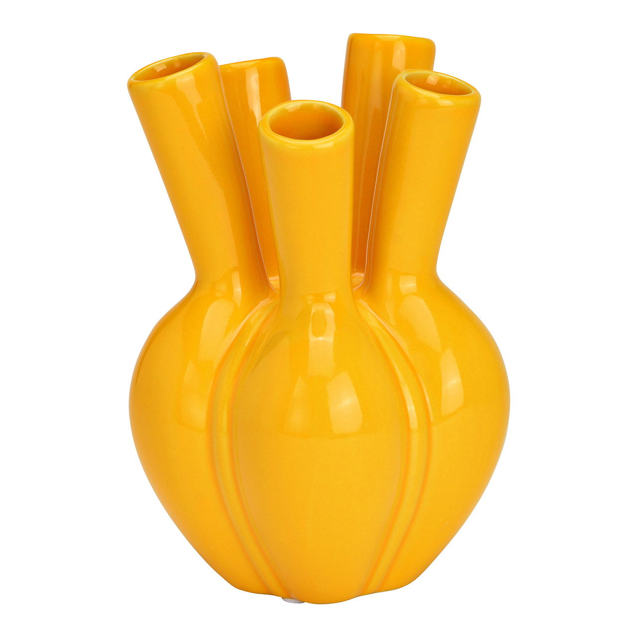 Vase Aglio aus Keramik, Gelb (B/H/T) 12x18x12cm Vase Aglio aus Keramik, Gelb (B/H/T) 12x18x12cm