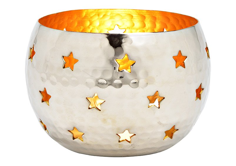 Lanterna stella decorazione, metallo argento, oro (w/h/d) 15x11x15cm