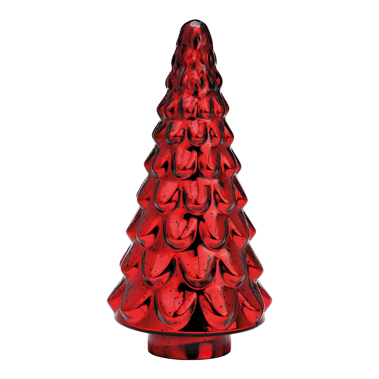 Albero di Natale in vetro rosso (L/H/D) 15x30x15cm