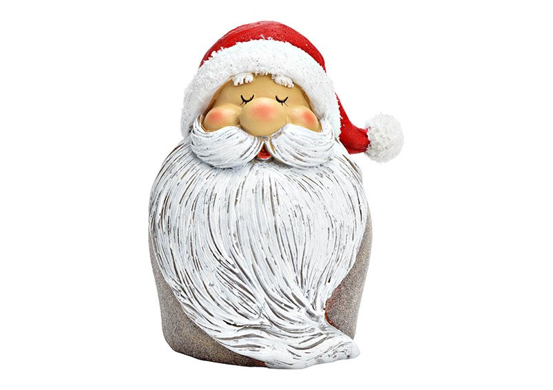 Père Noël en poly coloré (L/H/P) 10x15x10cm
