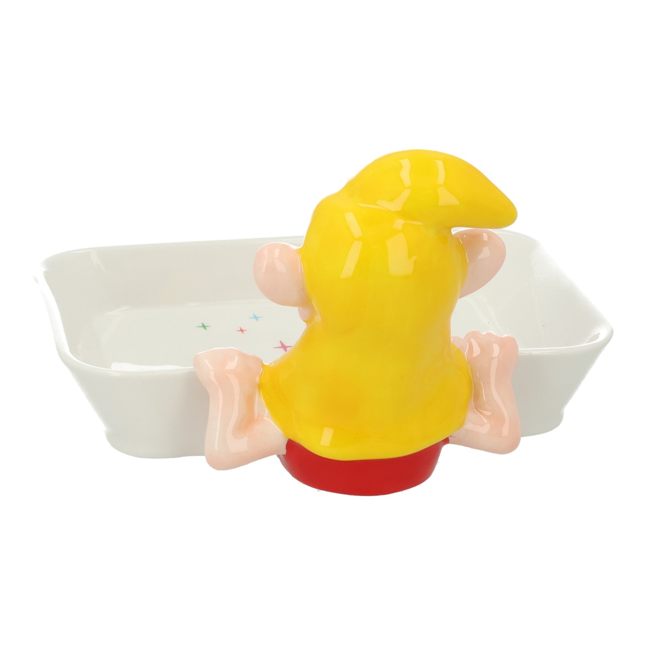 Figurine, Schüssel, Huhn Figur, gelb, Mehrfarbig Muster