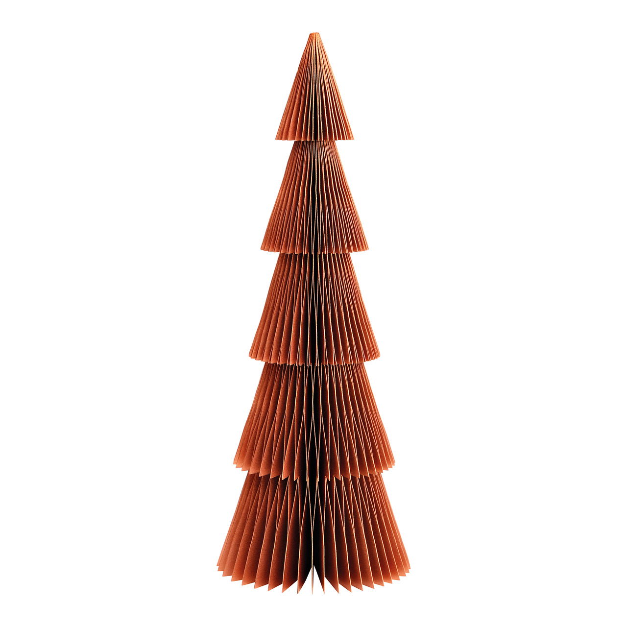 Honeycomb Christmas tree stand made of paper/cardboard brown (W/H/D) 14x40x14cm