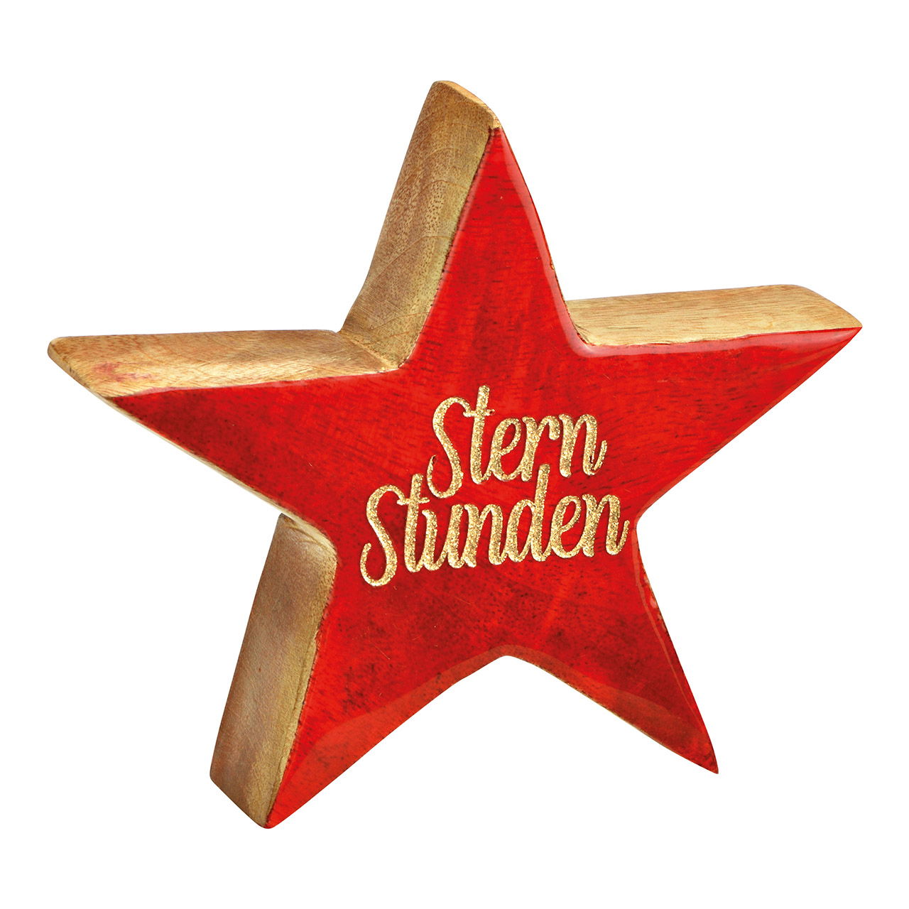 Star, Sternstunden made of mango wood red (W/H/D) 14x13x4cm