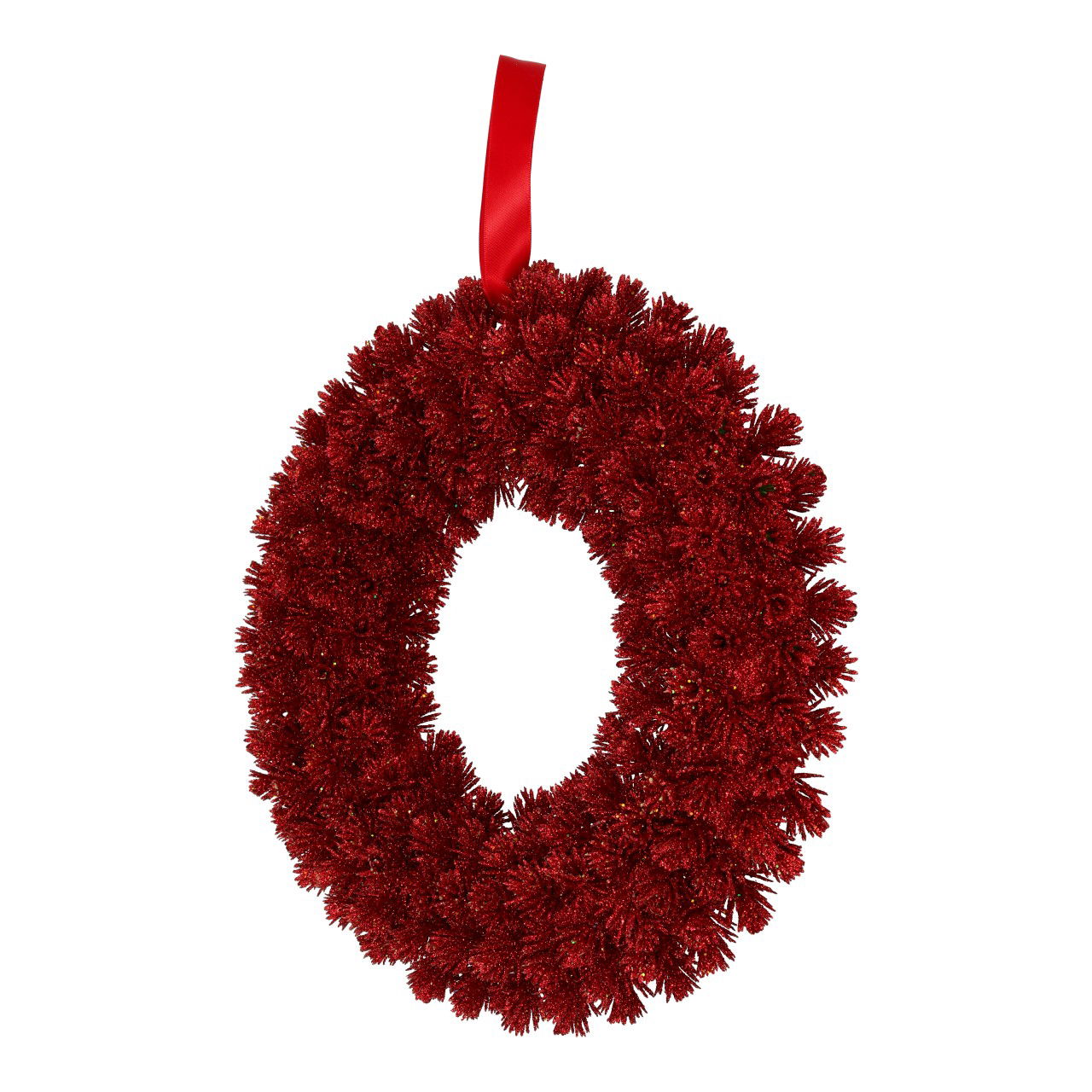 Hangende plastic kerstkrans rood (B/H/D) 30x30x6cm Pflanze, Kranz