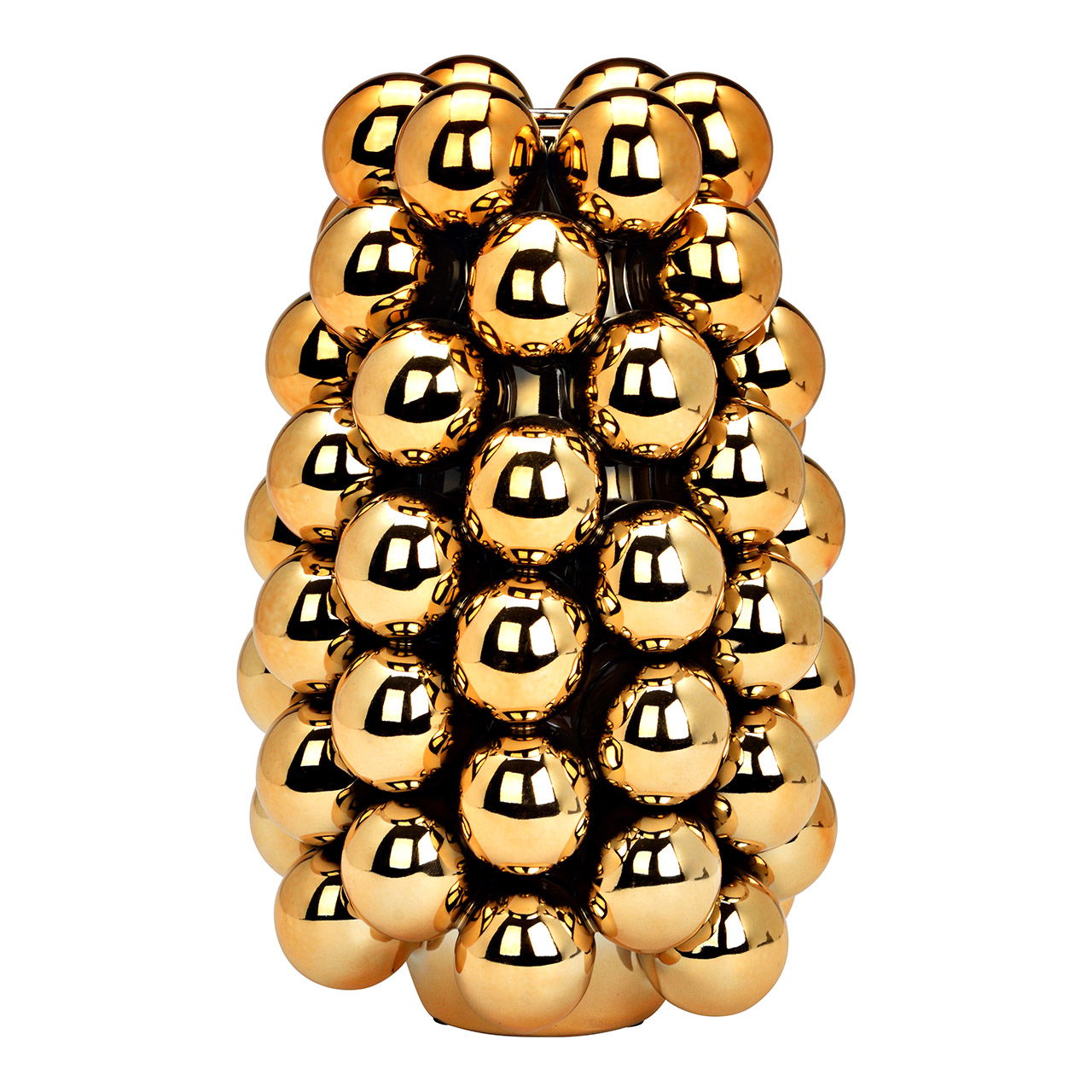Vase Bubble aus Porzellan, Gold (B/H/T) 16x24x16cm Vase Bubble aus Porzellan, Gold (B/H/T) 16x24x16cm