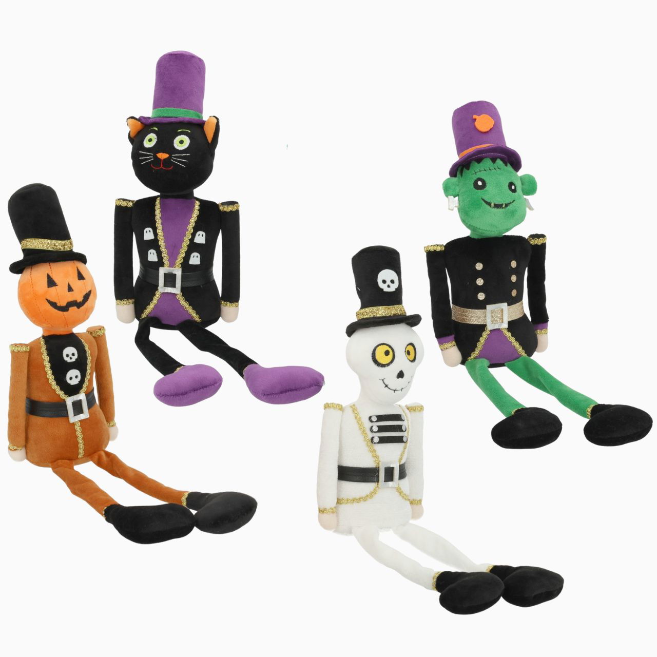 Taburete con borde de figura de Halloween de textil Colorido 4 surtidos (A/A/A) 12x50x8cm Spielzeug, Nussknacker, Person