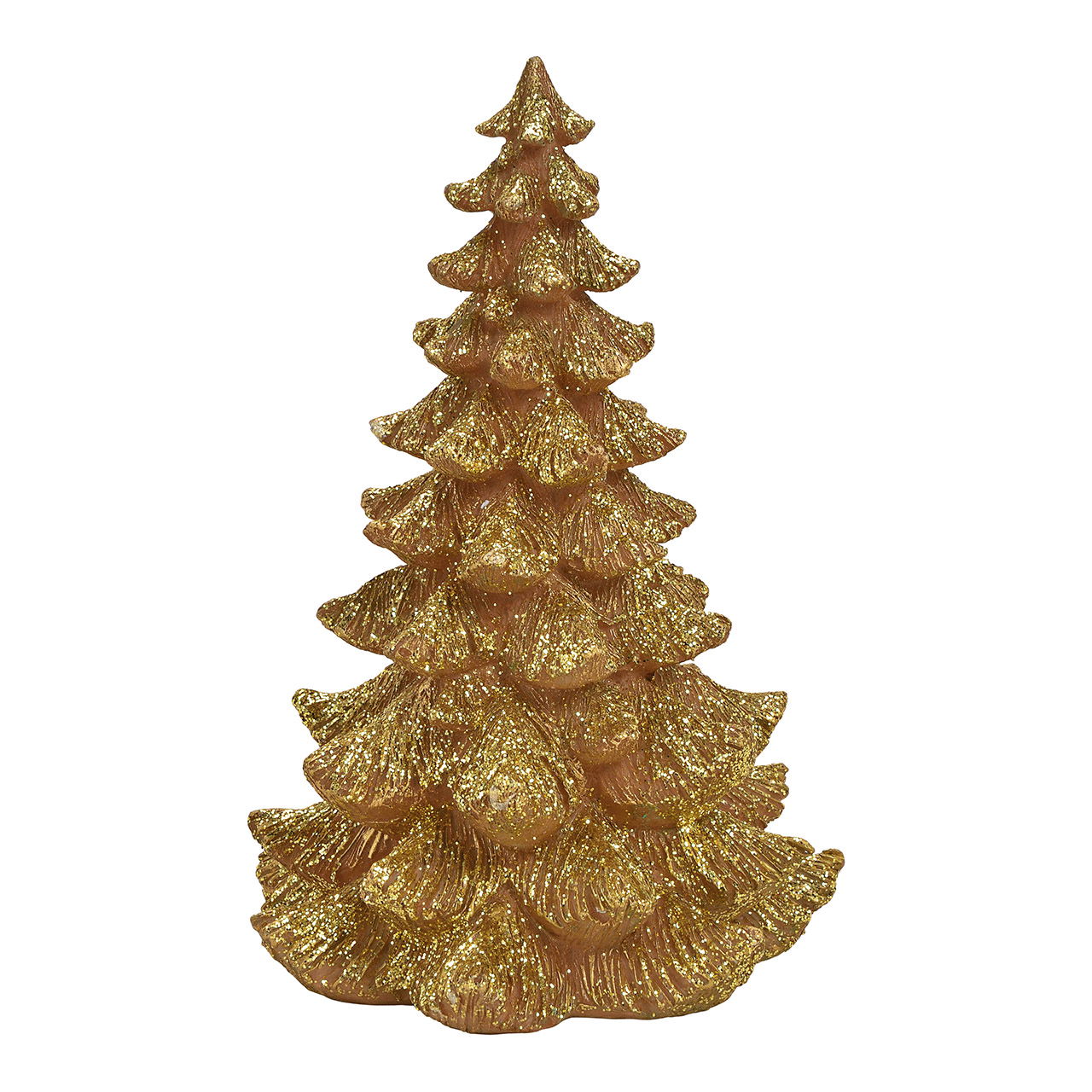 Kerstboom van poly goud (B/H/D) 18x25x18cm