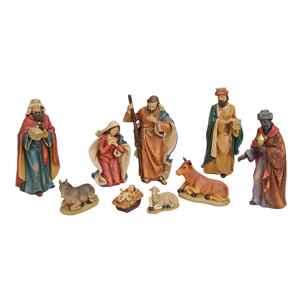 Nativity-set polyresin 9 pcs. 4-19 cm