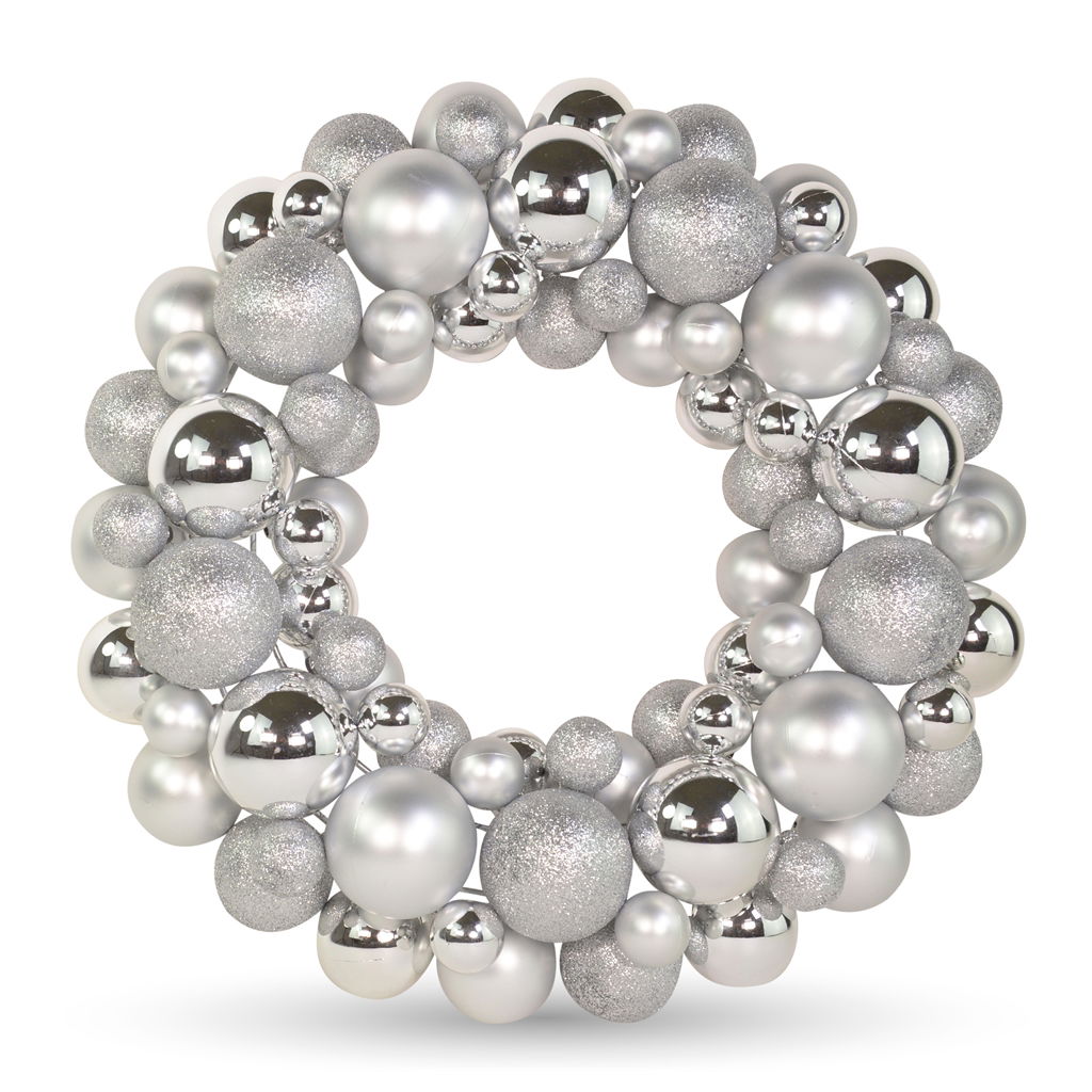 Guirnalda de bolas, plástico, 32x32x7,5cm, 1 pieza, plata, @ Zubehor, Schmuck, Armreif, Halskette