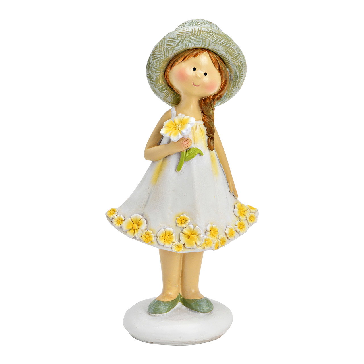 Blumenmädchen aus Poly, Weiß/Beige/Grün (B/H/T) 8x18x6cm Blumenmädchen aus Poly, Weiß/Beige/Grün (B/H/T) 8x18x6cm