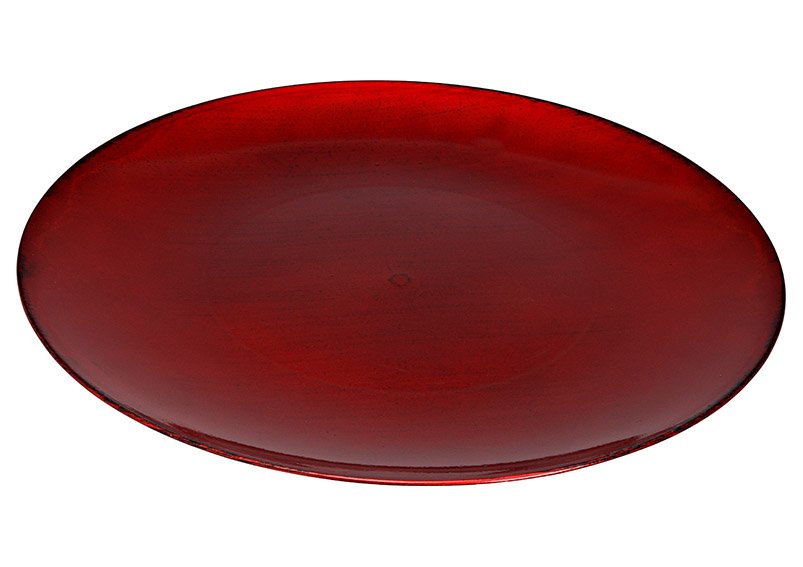 Deko Teller aus Kunststoff Rot Ø40cm
