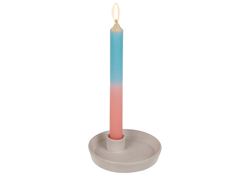 Vela de varilla con degradado de colores, albaricoque/turquesa en caja de regalo Juego de 3, (A/H/D) 6x20x2cm
