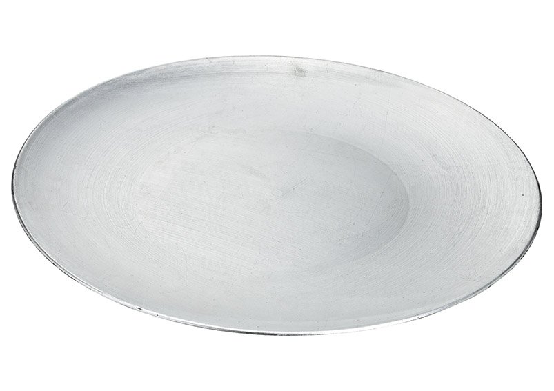 Plate plastic silver Ø40cm