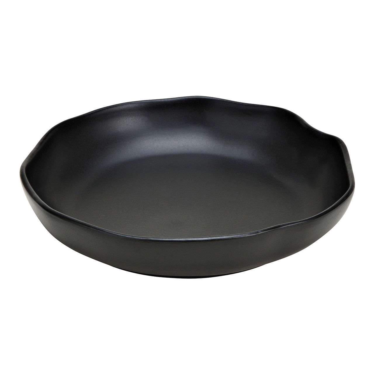 Earthenware bowl, black (W/H/D) 17x3x17cm